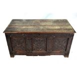 A late 17th/18th century oak coffer