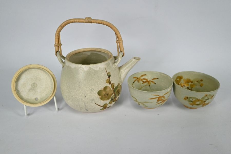 Japanese Sake set and floral decorated green tea set - Image 5 of 7