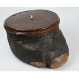 An antique elephant's foot box