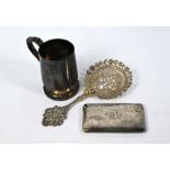 Parcel gilt cabinet spoon, card case & mug