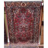 A contemporary Persian hamadan rug, 206 cm x 137 cm