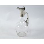 Edwardian silver-mounted claret jug