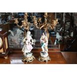 Pair of C19th French ormolu candelabra