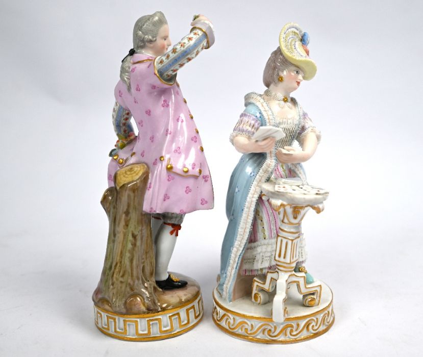 A pair of Meissen figures - Image 9 of 10