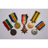 Assorted WWI medals - various recipients (5)
