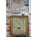 A William IV silk petit point needlework sampler