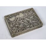 German .800 grade rectangular snuff box