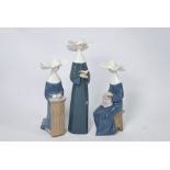 Three Lladro nuns