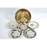 Five 18th and 19th century Chinese dishes and a Japanese Satsuma shallow bowl (6)
