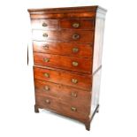 A George III mahogany chest on chest