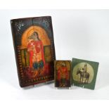 Two 20th century Orthodox wooden icons