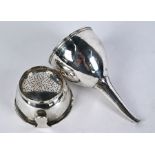 George III silver wine funnel