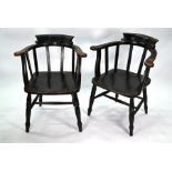Goodearl & Sons, a pair of Victorian bow chairs