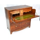 A 19th century mahogany secretaire chest