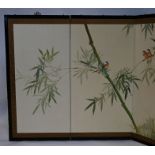 A traditional 20th century Japanese folding screen Byobu