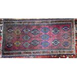 n old Persian-Kurd carpet runner, 203 cm x 103 cm