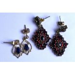 Two pairs of drop earrings