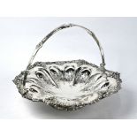 Victorian silver fruit basket