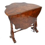 A Victorian walnut drop leaf table Sutherland table