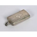 Victorian silver fob snuff box/cheroot-cutter