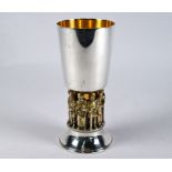 Winchester Cathedral silver and parcel gilt commemorative goblet