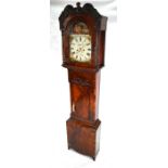 Geo. Owston, Whitby, a Victorian figured mahogany longcase clock