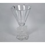 A Lalique glass 'Mesanges' large vase