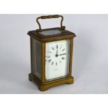 Clarke & Keley, Calcutta, a French brass cased single train carriage clock