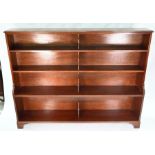 A Victorian style mahogany open library bookcase