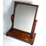 A Victorian mahogany table top platform mirror