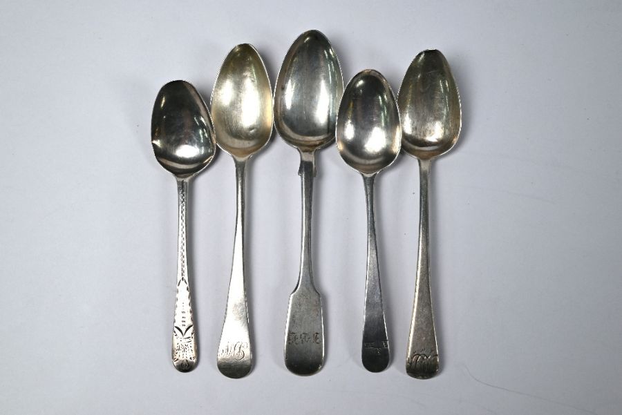 Various Georgian and later teaspoons, etc. - Image 5 of 5