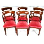 A set of set of six Regency mahogany dining chairs