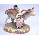 A 19th century Meissen porcelain group