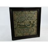 A William IV petit-point and cross-stitch sampler