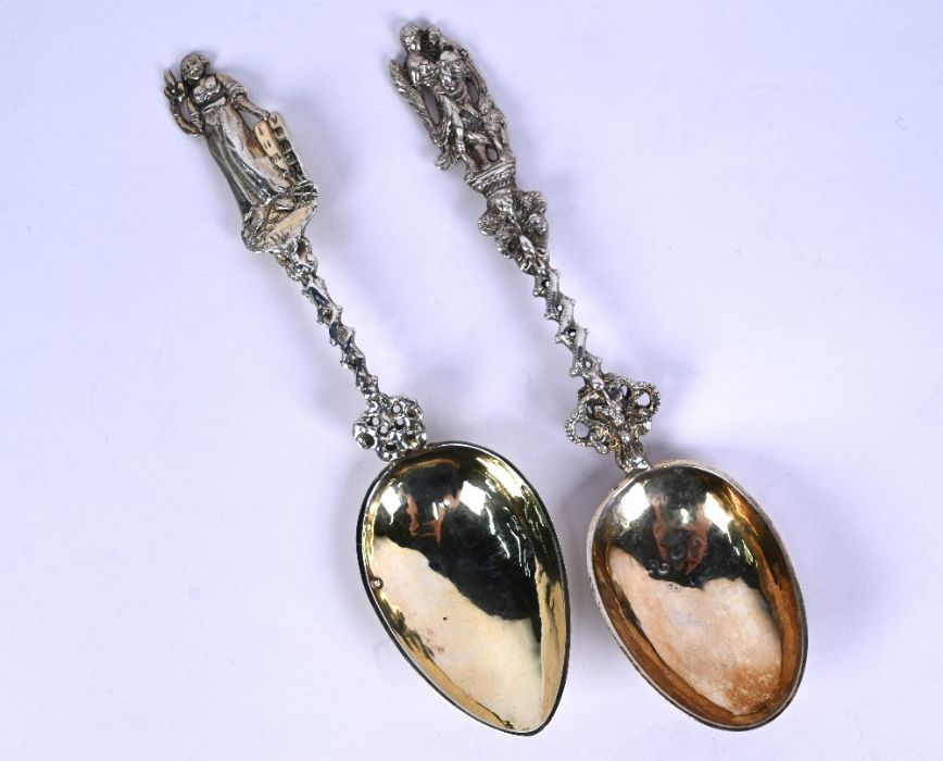 Two 18th Century Continental silver cabinet spoons