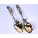 Two 18th Century Continental silver cabinet spoons