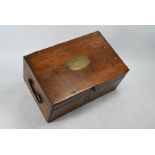 A mahogany writing box 'J B Marescaux, Villa Napoleone 1839'