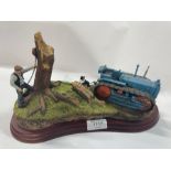 Border Fine Arts - 'Clearing Out' (A6343) County Ploughman caterpillar tractor