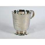 Heavy quality silver Christening mug