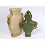 Two 20th century Chinese hardstone vases, post Qing dynasty