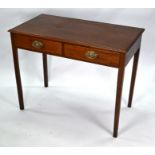 Victorian mahogany two drawer side table