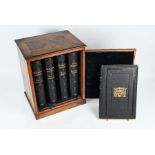 A Victorian Holy Bible in five gilt-tooled morocco-bound volumes