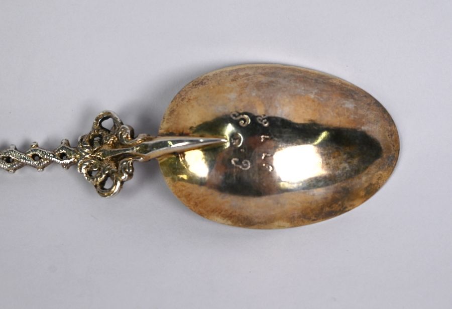 Two 18th Century Continental silver cabinet spoons - Image 4 of 5