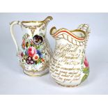 A Victorian Staffordshire china jug