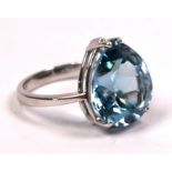 Blue topaz ring