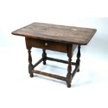 A late 17th/18th century joint oak table