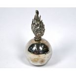 Silver 'grenade' table lighter