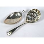 Two George III silver caddy spoons