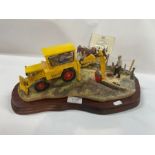 Border Fine Arts 'Laying the Clays' (Bo535), a model of a JCB with farmer laying land drains by Ray