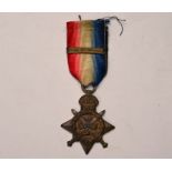 A WWI 1914 star with 'Mons' clasp